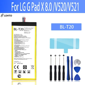100% Naujas Originalus BL-T20 5100mAh Telefono Baterija LG G Pad X 8.0 V521 Baterijos