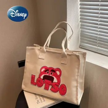 Disney Braškių Padengti nauju Moterų Rankinės Prabangos Prekės Animacinių filmų Moterų Maišas Didelės Talpos Mados Drobės Travel Tote Bag