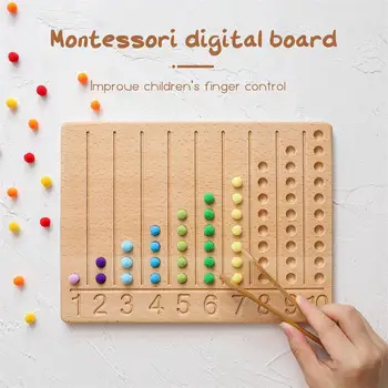 Montessori Ugdymo Žaislai Numerių Skaičiavimo Lenta Žnyplės Veikla Vaikams smulkiosios motorikos Įgūdžių, Praktikos Atitikimo Žaidimas Vaikams