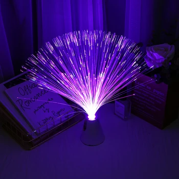 Romantiška RGB spalvotu LED Optinio Pluošto Naktį Šviesos Atmosferą, Lempos Baterija Žvaigždėtas Dangus Vestuves Apdailos LED Šviesos