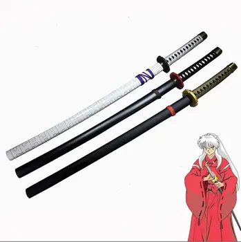 Inuyasha Sesshoumaru medinis kardas, Ginklas cosplay Rekvizitai Katana 41inch Mediniai juodoji kardžuvė Dekoratyvinis Tiekimo