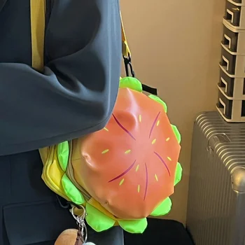Moterų Asmenybės mėsainiai crossbody maišelį animacinių filmų trimatis juokinga crossbody maišelį moterų mielas mobiliųjų telefonų krepšys