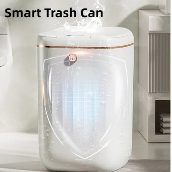 Virtuvė Bathroon Šiukšlių Gali Wastebasket Automatinė Smart Galite Šiukšlių Dėžės Dangteliai Jutiklis Indukcijos Šiukšlių, Atliekų Kibirą