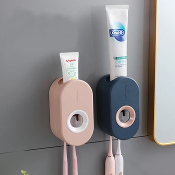 Rinkinys acessório automático fixado na parede dispensador de creme dantų escova de dentes padaryti banheiro nominalaus ferramenta