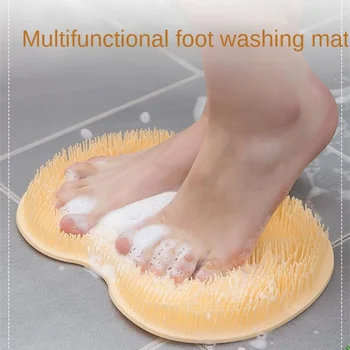 atgal trina artefaktas masažo vonia teptuku vonios kambarys pėdų šveitimo vonios kilimėlis neslidus kilimėlis silikoninis siurbtukas koja trina kilimėlis