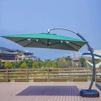 Lauko aliuminio lydinio didelis Columbus saulės skėčių paroda reklamos 3.5 metrų didelis lenktas skėtis palapinė