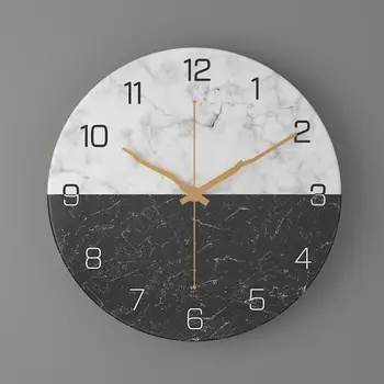 Kūrybinės Europos Sieninis Laikrodis Marmuro, Metalo Sieninis Laikrodis Modernus Dizainas Ir Tylus Kambarį Dekoratyviniai Objektai, Biuro Reloj De Sumalti