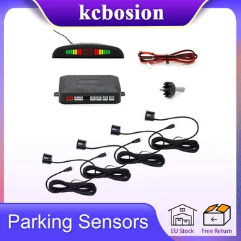 Universaliųjų Automobilių LED Ekranas Detektorių Sistema Parktronic Apšvietimas Atbulinės Auto Parkavimo Radaras Stebi Parkavimo Jutiklis 4 Davikliai