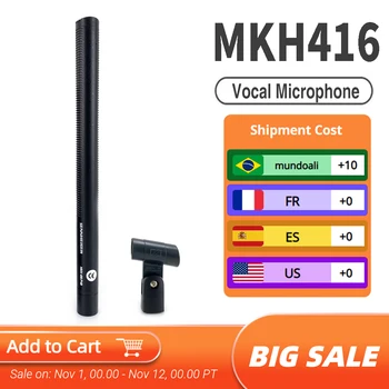 MKH416 Profesinės Supercardioid Karabinai Nešiojamą Kondensatoriaus Mikrofonas Kamera Interviu Kino Srityje Transliacijos