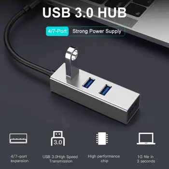 RYRA USB 3.0 Hub Extender Aliuminio Lydinio 4-port Vienas-keturi Prijungimo Stotis Didelės spartos 5Gbps Pralaidumą Perdavimo Multi-stebulės