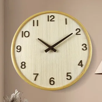 Korėjos Stiliaus Medžio Masyvo Sieninis Laikrodis Modernus Minimalizmas Turas Namo Gyvenamasis Kambarys Miegamasis Dekoro Mados Kabo Laikrodis Relojes De Sumalti
