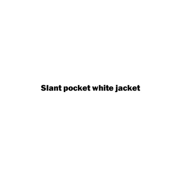 Nuožulnumą kišenės balta striukė
