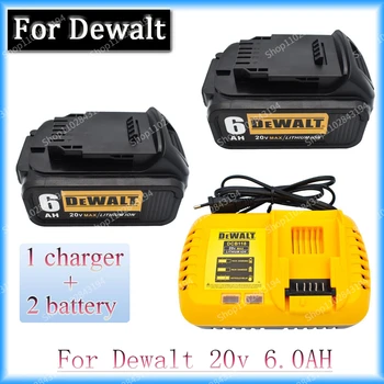 Dewalt 3.0 4.0 AH AH 5.0 AH 6.0 AH 18V 20v galios įrankis, akumuliatorius, Dewalt DCB180 DCB181 DCB182 DCB201 DCB200 MAX galia 18650 baterija
