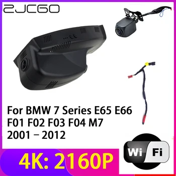 ZJCGO 4K 2160P Brūkšnys Cam Automobilių DVR Kamera 2 Objektyvas Diktofonas Wifi Naktinio Matymo BMW 7 Serijos E65 E66 yra f01 F02 F03 F04 M7 2001-2012