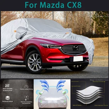 Už Mazda CX8 210T Pilnas Automobilių Dangčiai, Lauko Saulės uv apsauga Dulkių, Lietaus, Sniego, Apsauginis Automatinis Apsauginis dangtelis