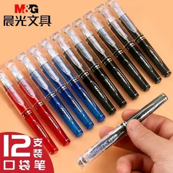 3pcs Trumpas Pen Neutralus Pen Mini Nešiojamieji Parašą Pen Pocket Pen 0,5 mm Kulka, Mėlyna Raudona Mėlyna