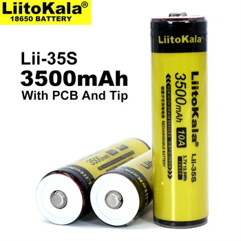 1-10VNT LiitoKala Lii-35S 18650), 3,7 V Ličio jonų 3500mAh Ličio Baterija Tinka Žibintuvėlis PCB Apsauga
