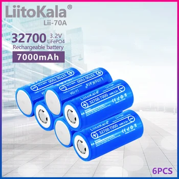 6PCS LiitoKala 3.2 V 32700 7000mAh LiFePO4 Baterija 35A Nuolat Išleidimo Didžiausias 55A Didelės galios Baterijos įrankiai
