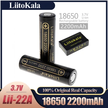 LiitoKala Lii-22A 18650 Baterija 3.7 V 2000mAh Ličio Įkraunama Baterija, Žibintuvėlis Akumuliatorius 2000mah Baterija Ląstelių