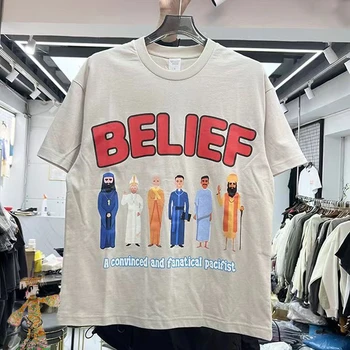 Vasaros Marškinėliai Vyrams, Moterims Crewneck Trumpas Rankovėmis Viršuje Tee American Retro Streetwear Tshirts