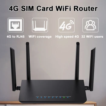LTE MEZON 4G maršrutizatorių 300m CAT4 32 wifi vartotojai RJ45 LAN WAN belaidis modemas 4G SIM kortelės wifi router