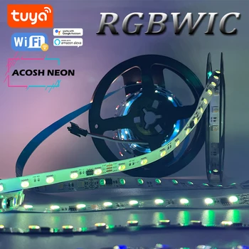 10m/65.6 ft Tuya RGBWIC LED Juostelės Žibintai, Habitacion Kambario Dekoracijas Estetika Patalpų Dekoracijos, Apšvietimas RGBW Svajonė Spalvų